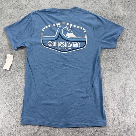 Quiksilver Highway Vagabond T Shirt Mens Medium Blue Cotton Graphic Since 1969 - Picture 2 of 11